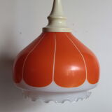 Vintage ceiling chandelier 70s orange