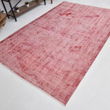 Pale red modern vintage rug
