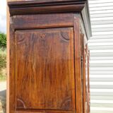 Louis XIII wardrobe in solid walnut