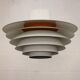 XL Verona Pendant by Svend Middelboe - 1980s Scandinavian  - White/Yellow