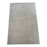 Contemporary Faces beige rug by Ligne Pure – 160 × 240 cm – New