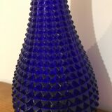 Empoli carafe cobalt blue diamond point