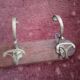 Wall coat rack wood and brass