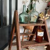 Old vintage wooden stepladder