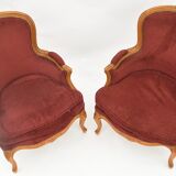 Pair of Louis XV-style shepherdess chairs
