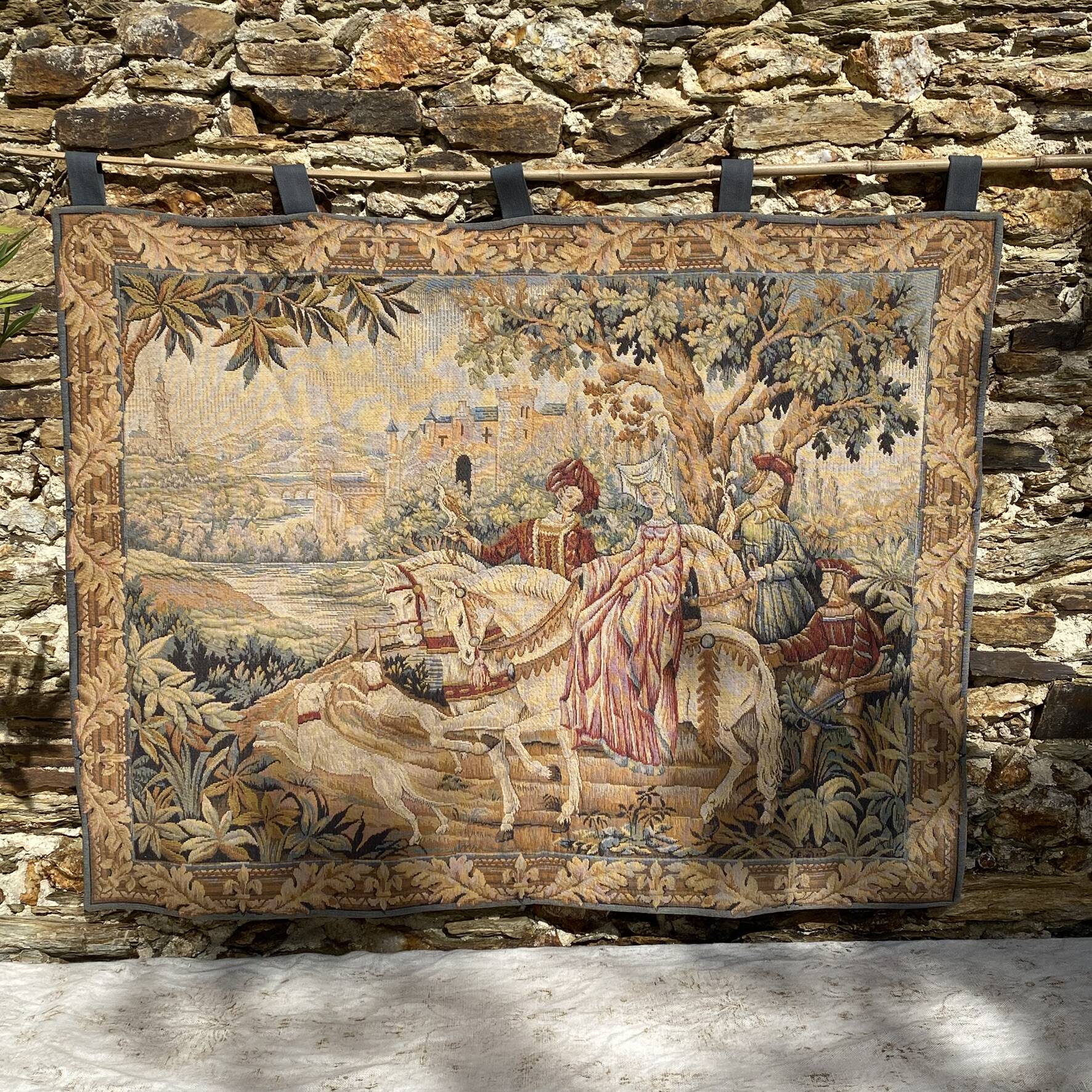 Tapisserie murale "Chasse royale ", Franklin Mint, fabriqué en France