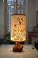 Lampe brutaliste moderniste forme libre 60's bois d'olivier