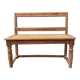 Banc en chêne et cannage