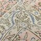 Tapis vintage turc floral rose clair et bleu, 155x248 cm