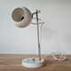 Small vintage Space Age desk lamp in white metal, 1970s design.