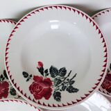 6 assiettes creuses de  St Amand modèle Café Mars