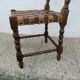Spanish chair in oak with thick cognac leather straps, 1940s.