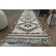 1970s Vintage Turkish Hand-Knotted Wool Cotton Beige Runner Rug 86x375
