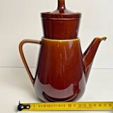 Vintage Villeroy & Boch teapot, in brown stoneware, made in Luxembourg