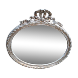 Mirror oval medallion style Napoleon III 45 x 42cm