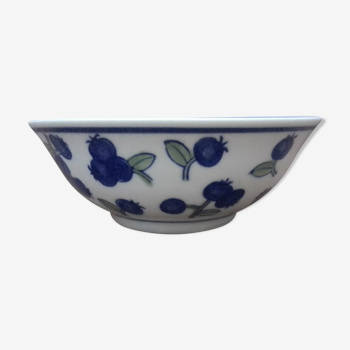 Serving bowl, small dish, small bowl decorated with blueberry berries, 50s