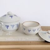 Set of 2 vintage ceramic terrines from Saint-Uze, Art Deco.