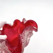 Coupe Vide-Poches Barovier Toso Murano 1950 Rouge Rubis