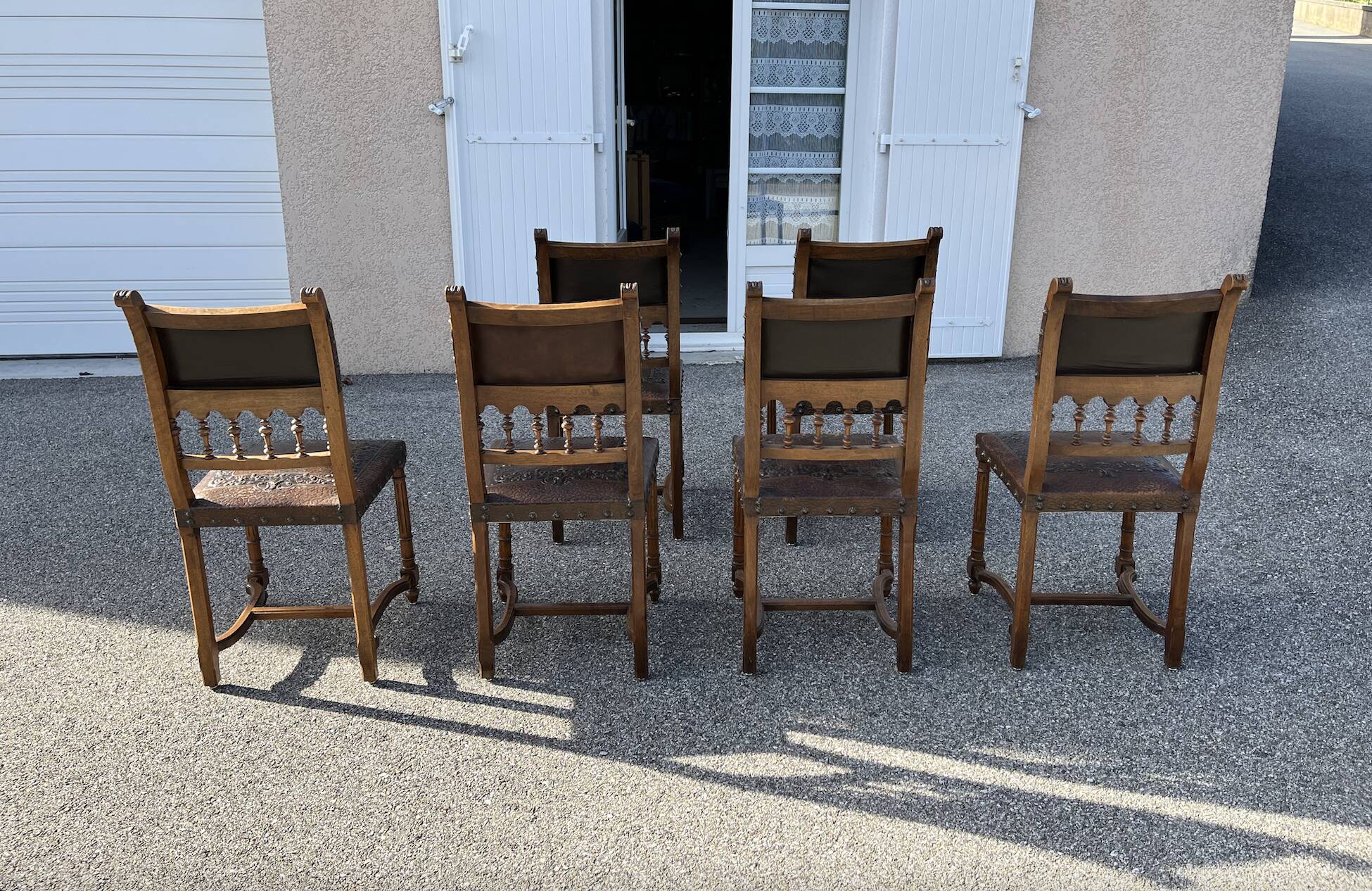 6 Henri II chairs