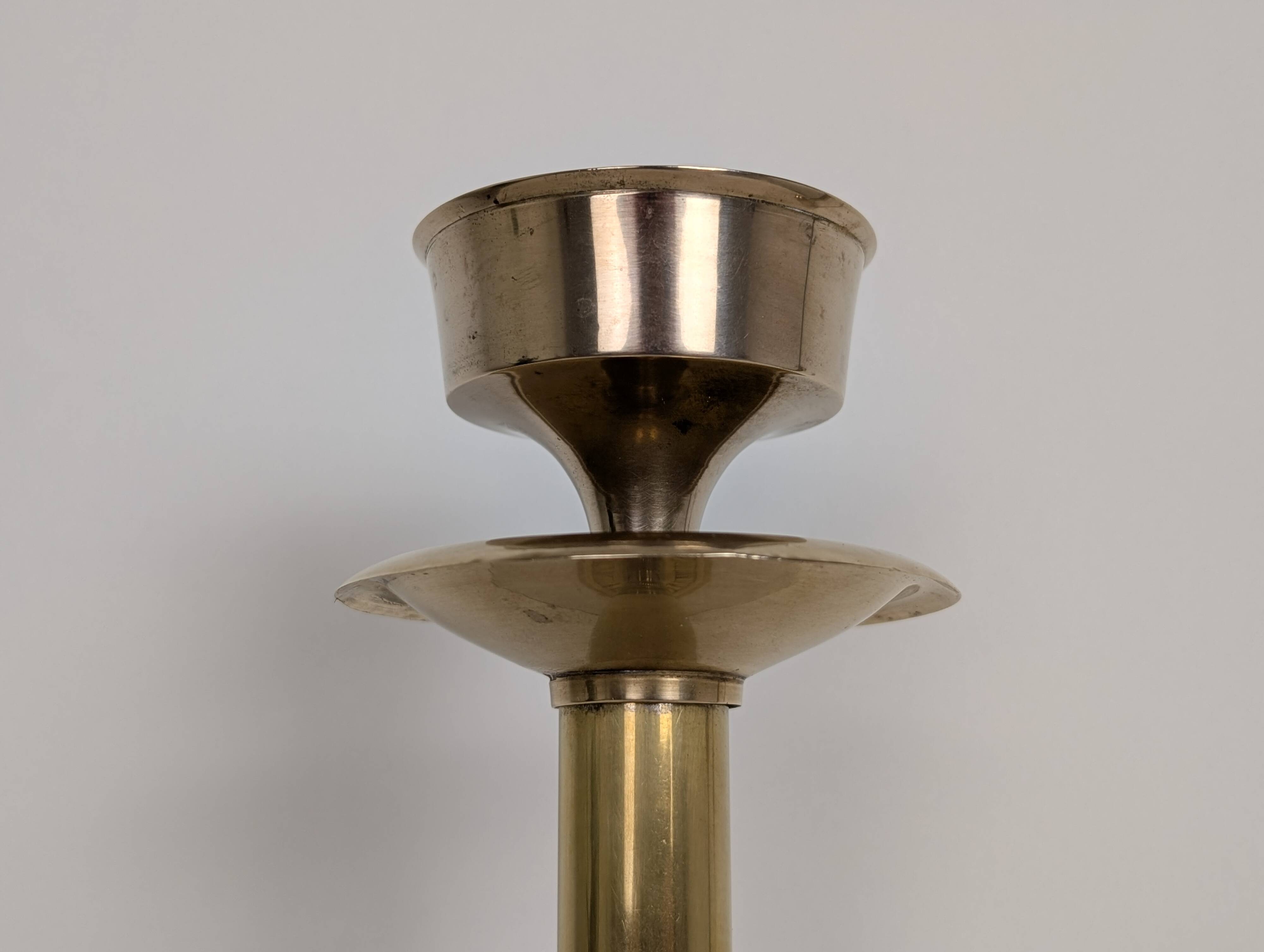 Pair of brass candlesticks