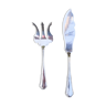 Pair of cutlery fish service Saint Médard model contours