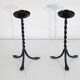 Pair of vintage Scandinavian metal candle holders