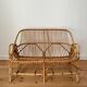 Vintage rattan bench