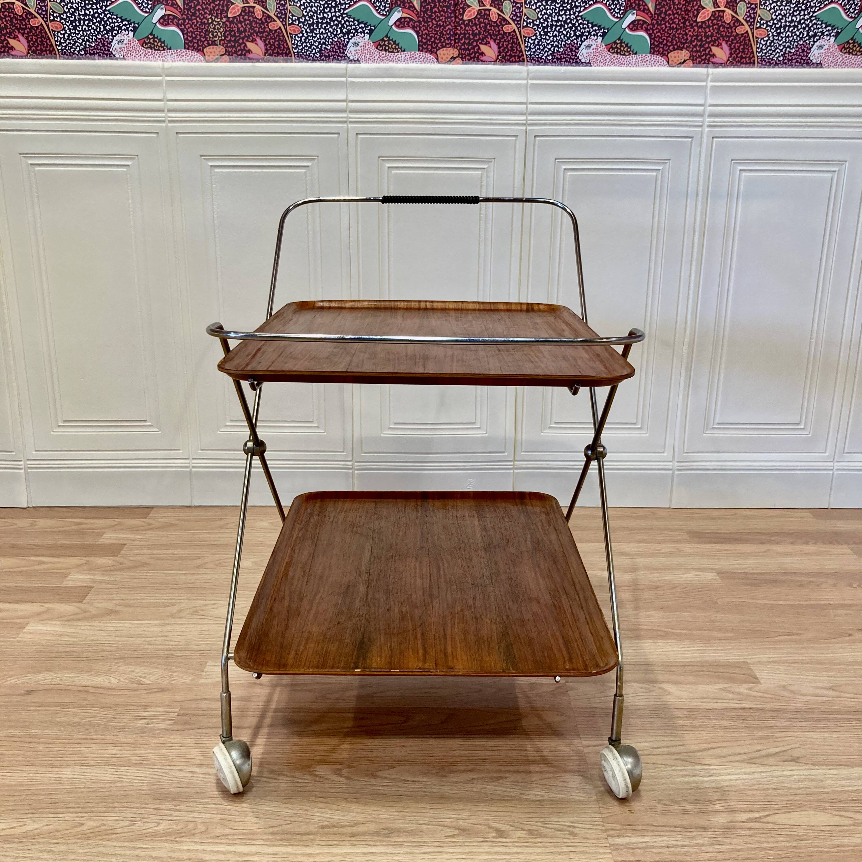 MODULAR SCANDINAVIAN DESSERT TABLE "PAUL NAGEL" 1950.