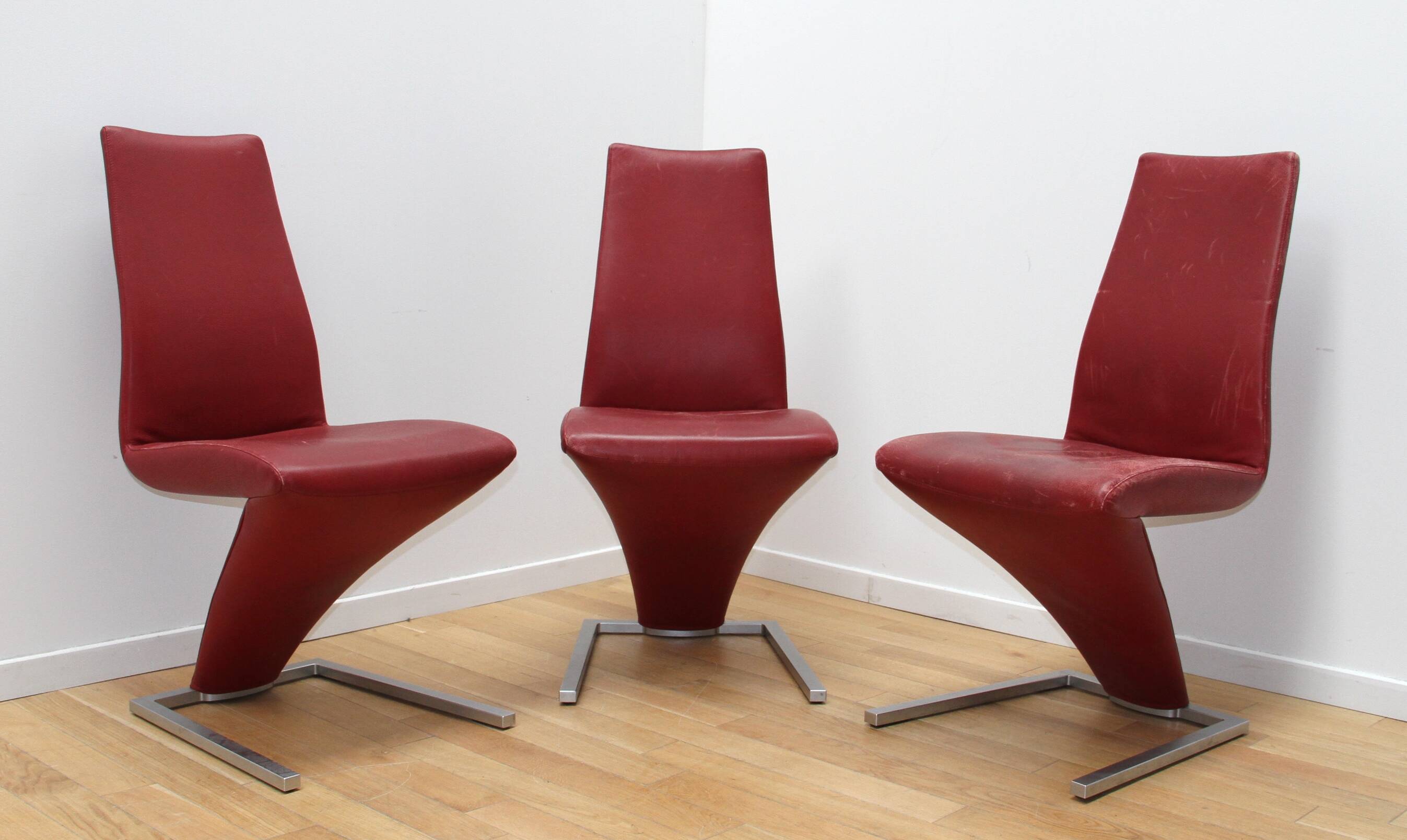 Suite of 3 Rofl Benz 7800 armchairs