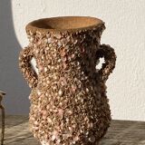 Vintage 70s shell vase