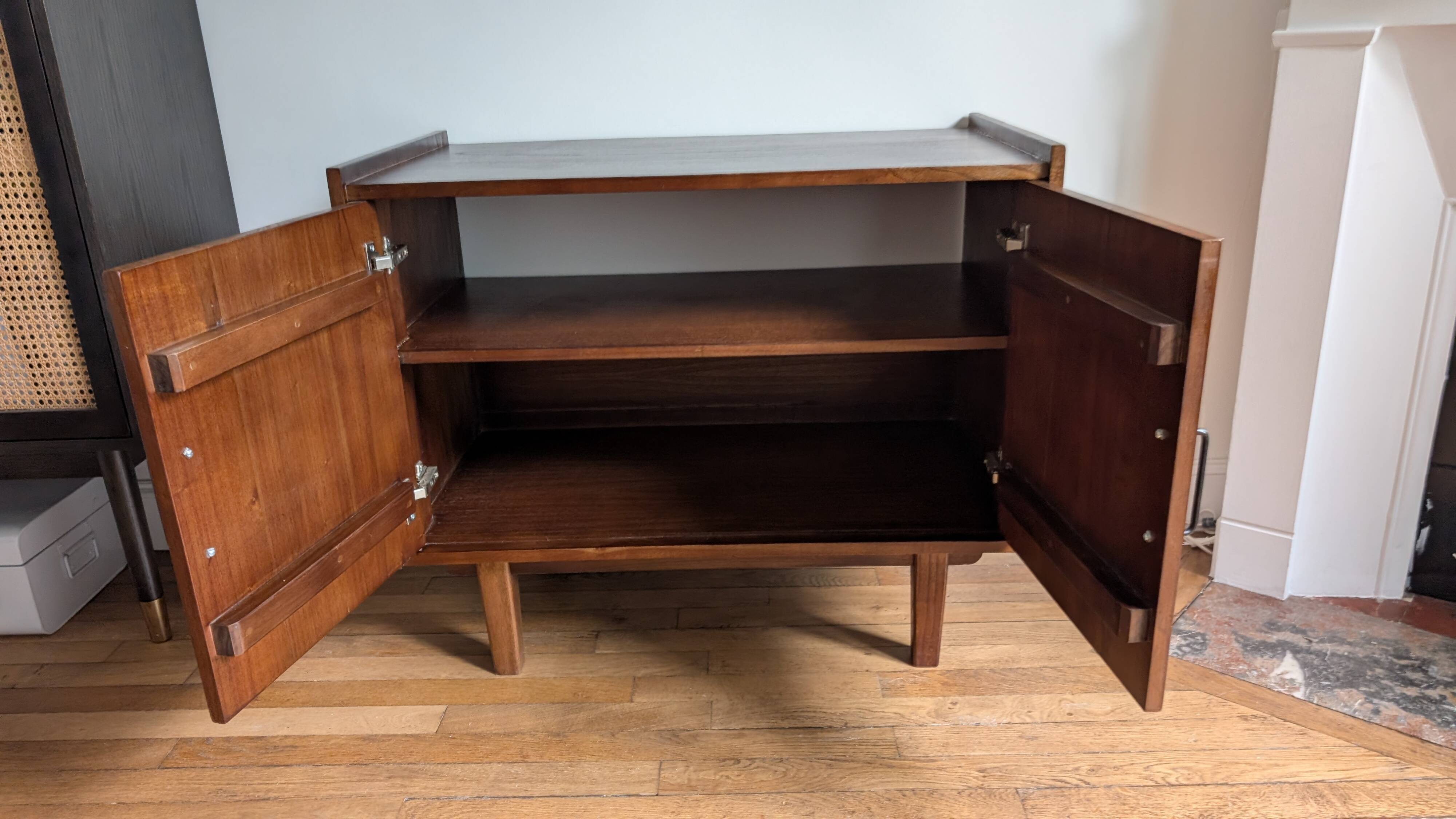 Vintage solid wood bathroom cabinet