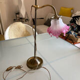 Lampe en laiton et verre