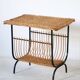 Table d'appoint bout de canapé en rotin