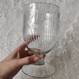 Chiseled crystal vase