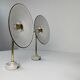 Pair of old vintage blue enamelled wall lamps