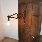 Danish teak scissor wall light circa 1960
