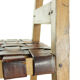 Tabourets de barre de cru en bois et cuir, Tchécoslovaquie années 1950