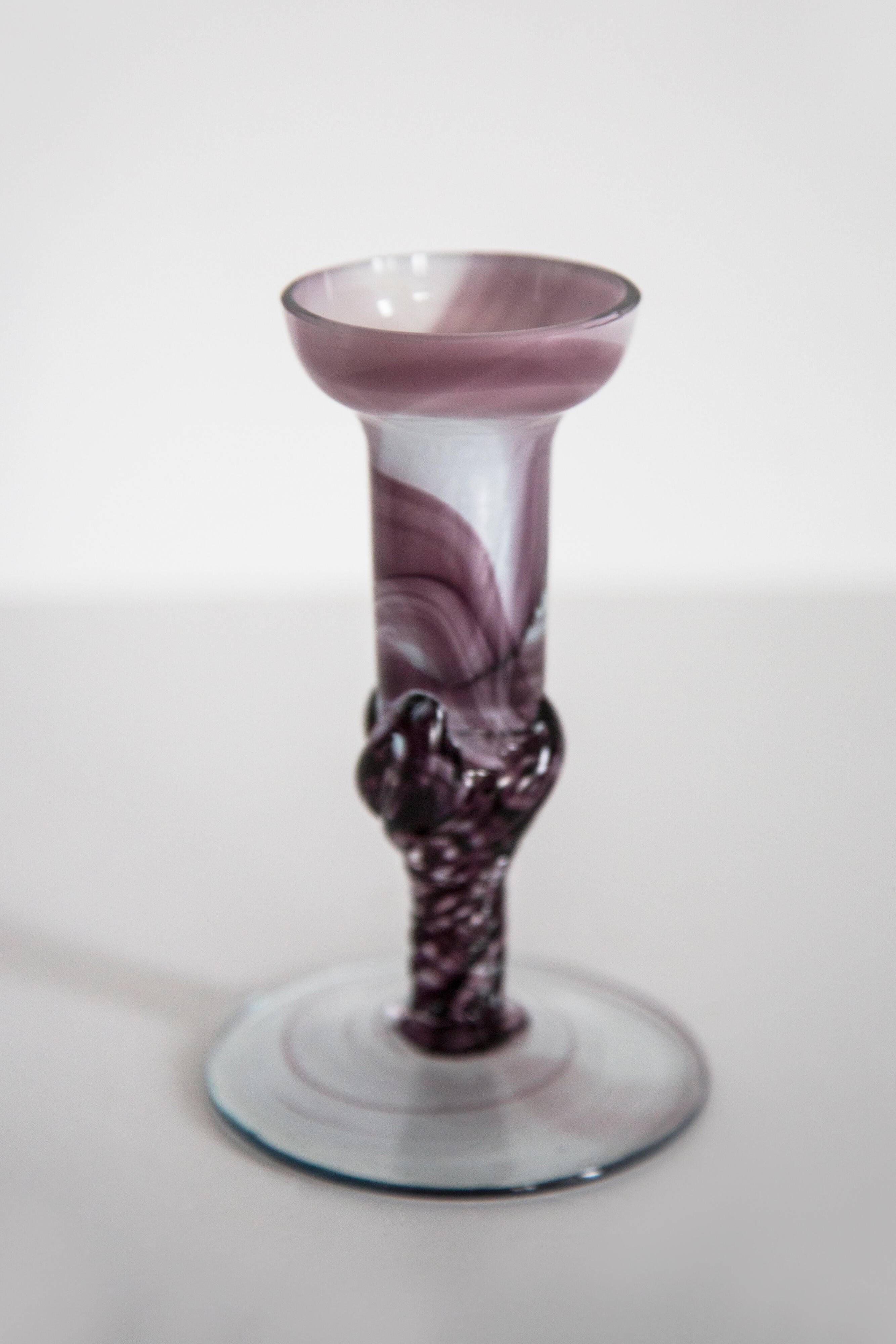 Vintage purple mid-century artistic vase