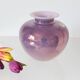 Iridescent glass ball vase, vintage, 1980