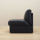 Black leather pouffe/armchair, Italian design, 1960s, production: Italy