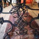 Table art déco fer forgé et granit Gilbert Poillerat 1930