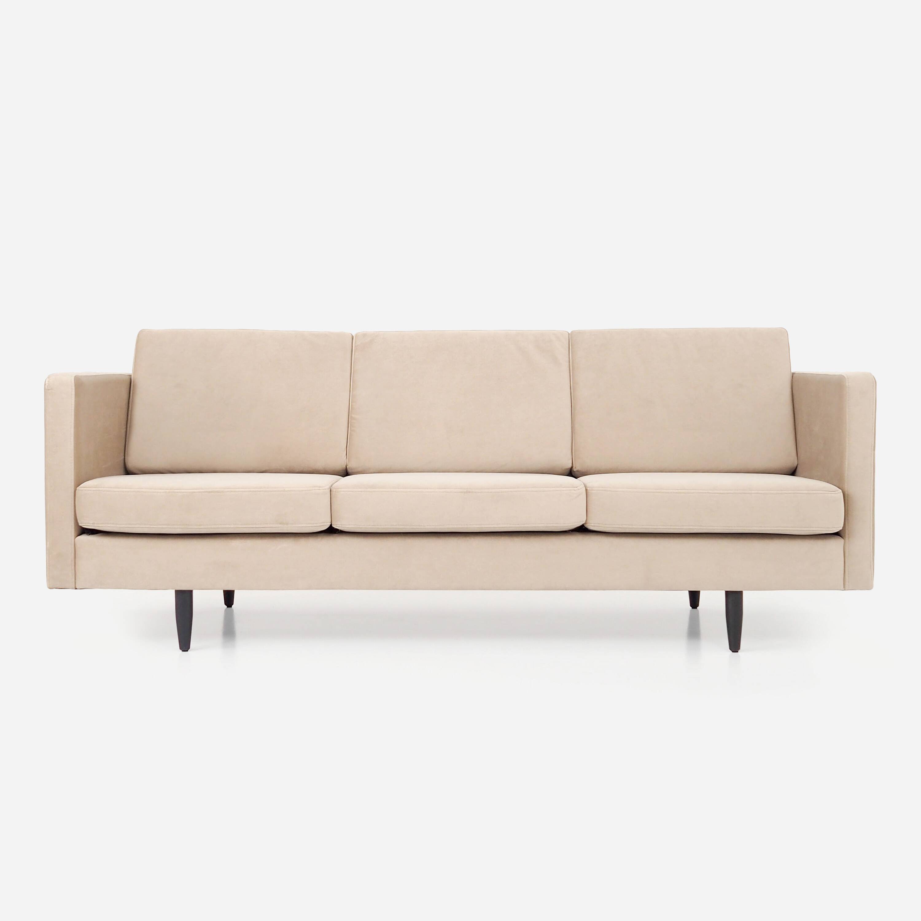 Sofa ALTA beige velour, Scandinavian design