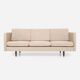 Sofa ALTA beige velour, Scandinavian design