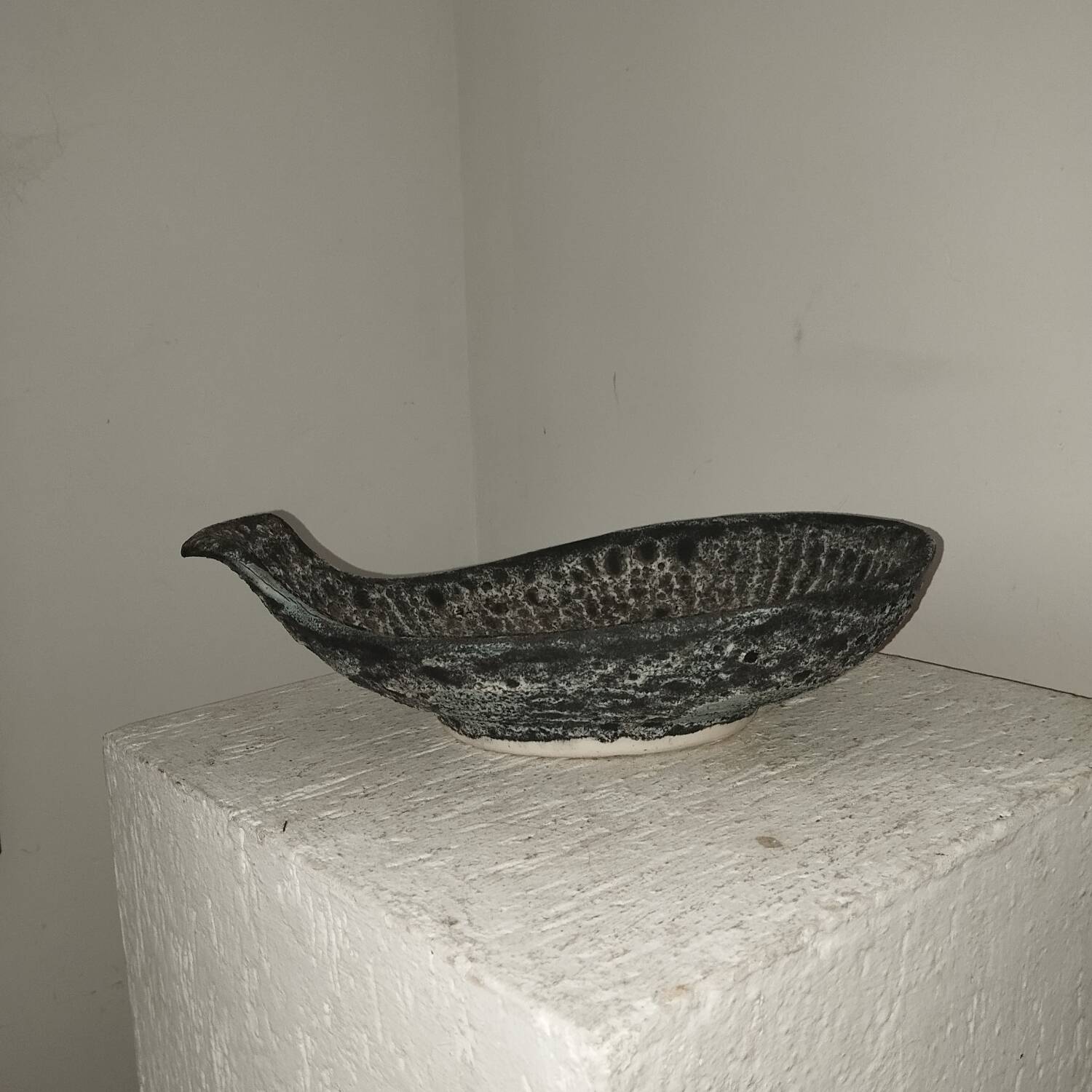 Ceramic fish shell cup 1950s Vallauris