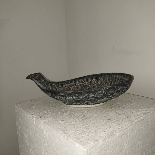 Coupe coquillage poisson céramique années 50 Vallauris