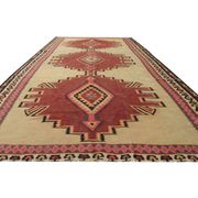 Vintage Kilim Rug 1980s Beige Terracotta Wool Flatweave 290 x 175 cm