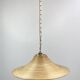 Lampe à suspension Pencil Split Reed, rotin, bambou et laiton, Italie, années 1970