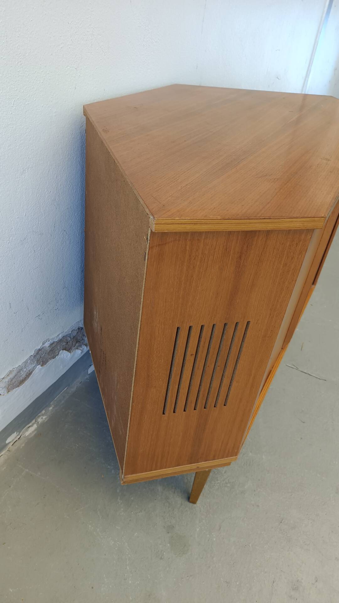 Bar d'angle placage teck