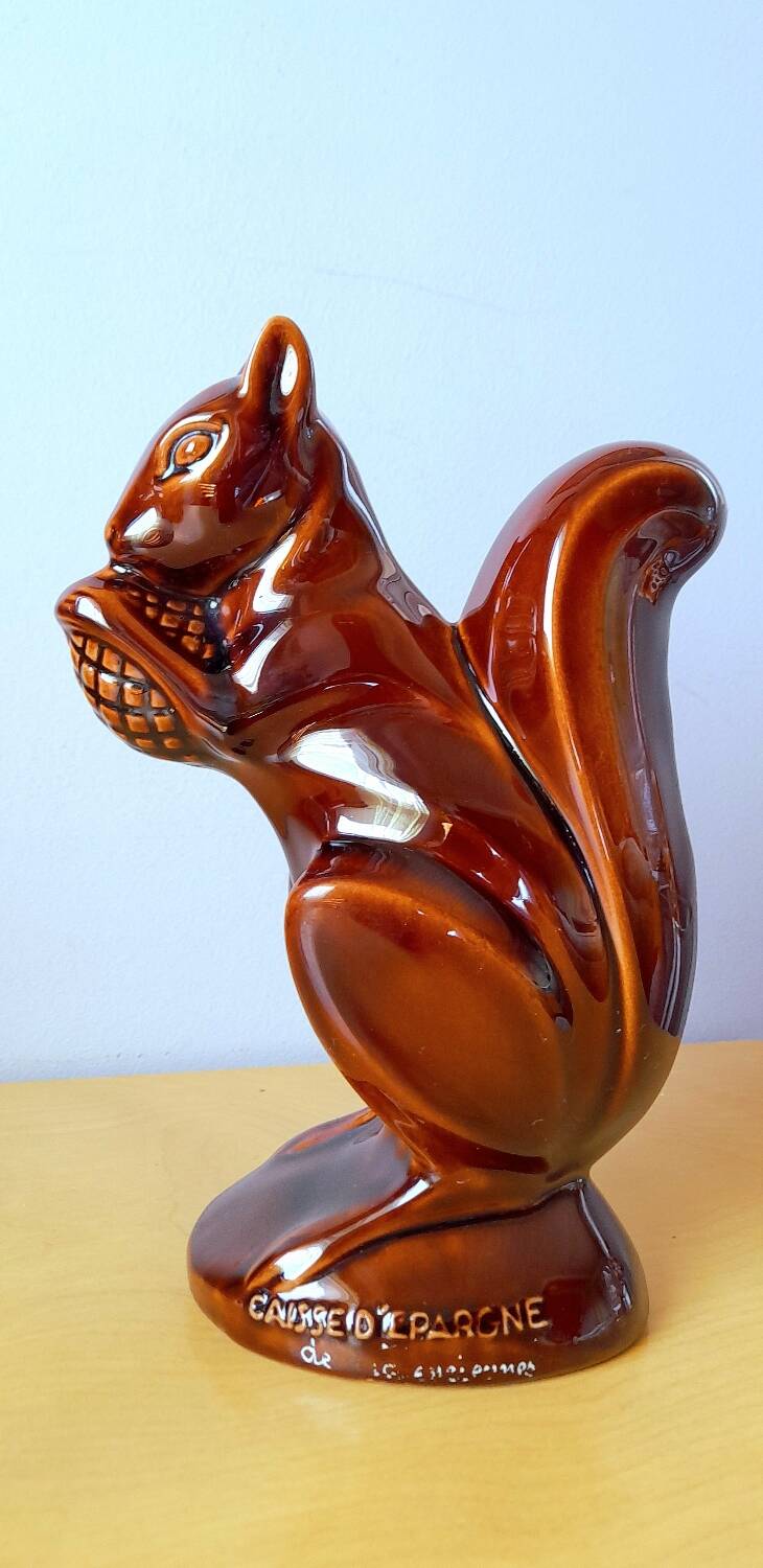 Advertising piggy bank squirrel savings bank