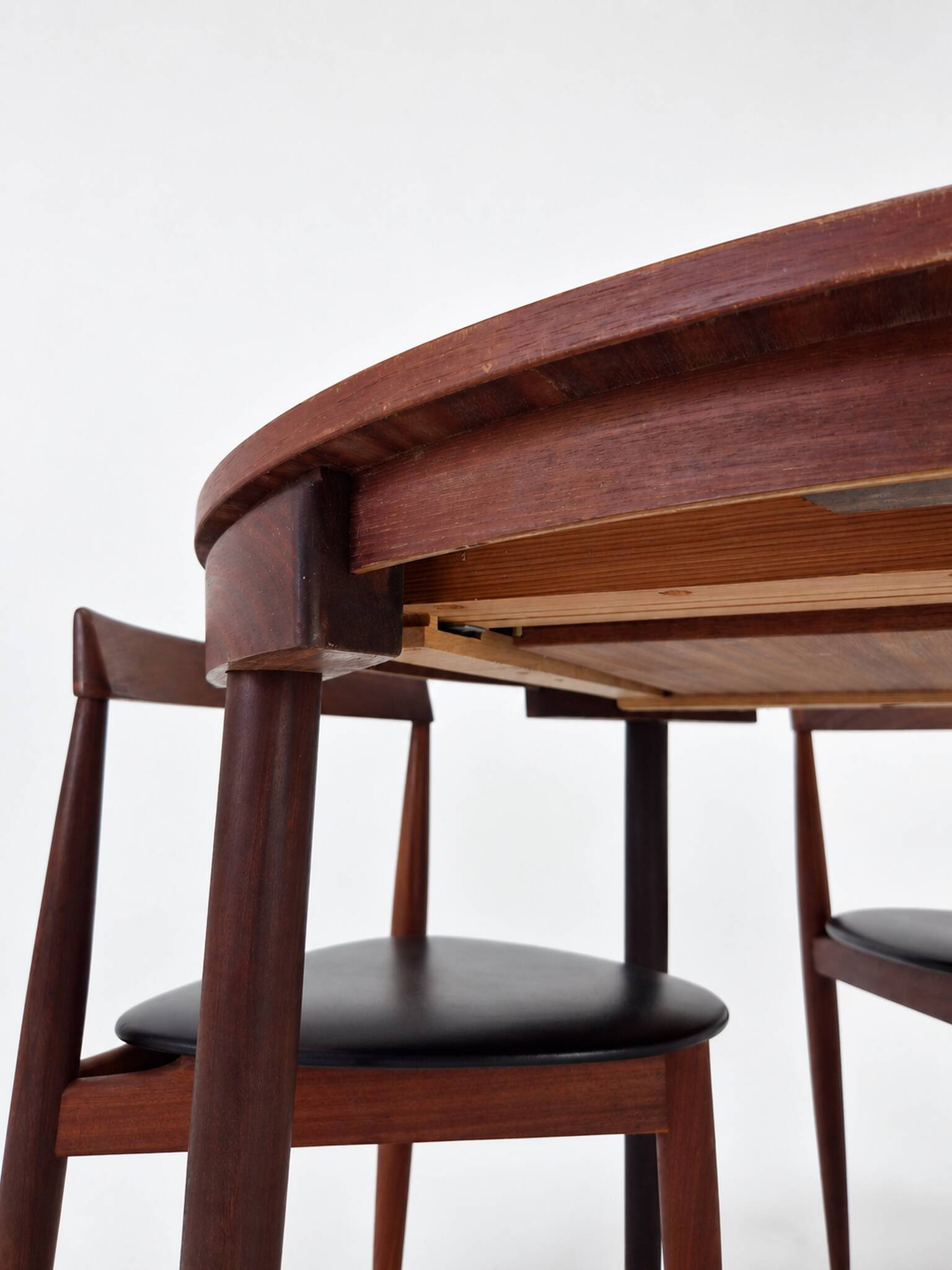 Roundette Teak Extendable Dining Set by Hans Olsen for Frem Røjle
